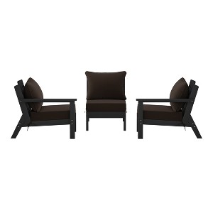 WestinTrends Avalon Outdoor Patio HDPE Sectional Sofa with Patio Cushions - 1 of 4