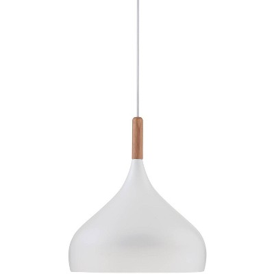 Possini Euro Design White Aluminum Pendant Light 13" Wide Modern Fixture for Kitchen Island Dining Room