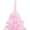 Artificial Pre-lit Christmas Tree with Ball Set Pink 47.2" PVC - 3 of 4