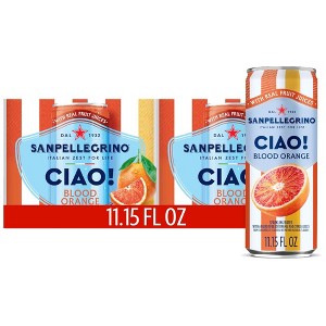 SANPELLEGRINO CIAO! Blood Orange Sparkling Water - 11.15 Fl Oz (Pack of 18) - 1 of 4