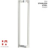 Modern Satin Push Pull Door Handle – Long Stainless Steel Handle for Glass, Barn, Shower, or Wooden Doors – Contemporary Entry Design - 4 of 4