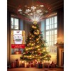 Christmas Star Tree Topper with Led Snowflake Projector Lights Hollowed Pentagram,Plug in. - 4 of 4