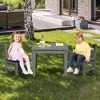 Costway 3PCS Kids Table & 2 Chairs Set Outdoor Heavy-Duty All-Weather Activity Table Set - 2 of 4