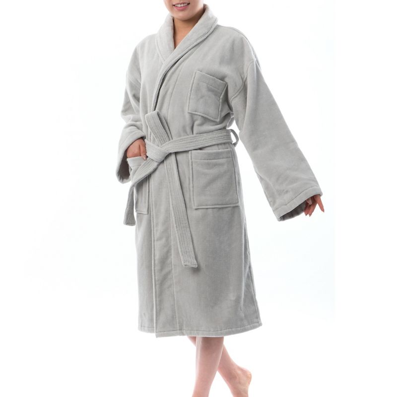Alpine Swiss Blair Womens Cotton Terry Cloth Bathrobe Shawl Collar Velour Spa Robe, 1 of 7
