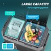 Simzlife 48Qt Dual Zone APP Control Outdoor Portable Car Refrigerator with Wheels,Dual Zone Electric Cooler, Black - 4 of 4