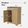 PAGED 30"W Dining Room Cabinet, Buffet Cabinet with Drawer and Adjustable Shelf, 2-Door Farmhouse Sideboard, Barn Door Kitchen Storage Cabinet - 4 of 4
