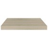 vidaXL Floating Wall Shelves 2 pcs Oak 19.7"x9.1"x1.5" MDF - 4 of 4