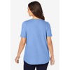 Jessica London Women's Plus Size Stretch Cotton Crisscross Strap Tee - 3 of 4