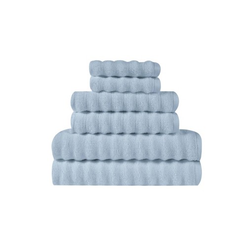 Turkish Cotton Bath Towel Set Light Blue : Target