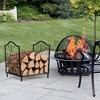 Costway 17'' Firewood Storage Rack Steel Firewood Storage Log Holder - 2 of 4