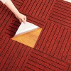 SEVOBAL Carpet Tiles 10 pc 12"x 12" Reusable Soft Padded Floor Tiles Easy Install for Bedroom Living Room, Red, 11.7"*11.7"*1.17" - 3 of 4