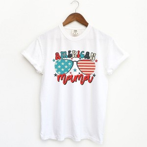 Simply Sage Market Women's American Mama Sunglasses Short Sleeve Garment Dyed Tee - 1 of 2