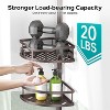 HAMITOR Corner Shower Caddy Tension Pole: Rustproof Stable 4-Tier Bathroom Organizer Shelves for Bathtub Shampoo Storage 47 121 Inch - 3 of 4