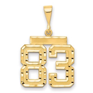Black Bow Jewelry 14K Yellow Gold, Varsity Collection, Medium D/C Pendant Number 83 - 1 of 4