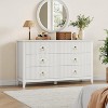 Fluted Dresser 54 Inch Wide, 6-Drawer Wood Dresser for Bedroom, Modern Chest of Drawers, Storage Organizer Cabinet for Living Room, Hallway - 3 of 4