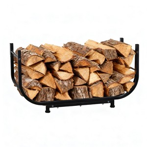 Karl Home | Iron Semi-Elliptical Firewood Rack - 1 of 4