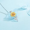 Sunflower Necklace, 925 Sterling Silver, Gold Plated – A Touch of Noble Sunflower Style for an Ins Fashion Look - 3 of 4