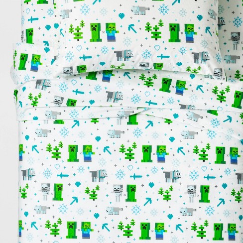 Minecraft Flannel Sheet Set Target