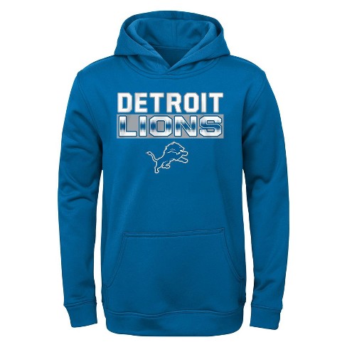 Detroit Lions Youth Team Logo Pullover Hoodie - Blue