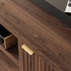 Fluted TV Stand for 80 Inch, Modern Entertainment Center with Storage, with Fluted Door and Gold Handle for Living Room Bedroom - 4 of 4
