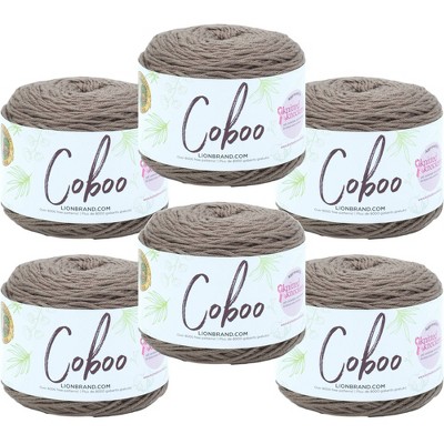 6pk Coboo Yarn Taupe - Lion Brand Yarn