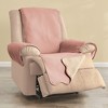 Collections Etc Lacey Scalloped Edge Reversible Quilted Furniture Protector - 2 of 4
