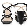 Perphy Women's Strappy Open Toe Crisscross Buckle Straps Wedges Sandals - 2 of 4