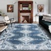 Washable Vintage Rug Non Slip Low Pile Rug Soft Throw Floor Cover Foldable Indoor Carpet for Living Room Bedroom Playroom Nursery - 2 of 4