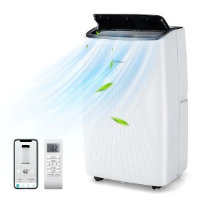 Costway 12000 BTU Portable Air Conditioner with Heat Smart WiFi Enabled Home AC Unit 8000 BTU(12000BTU ASHRAE) - 1 of 4