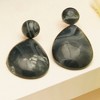 SOHI Women's Grey  Textured Teardrop Earrings - 2 of 3