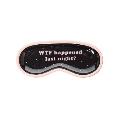 Totalee Gift WTF Sleep Mask Trinket Tray Ceramic Black