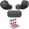 Sony WF-C510 Truly Wireless Earbuds, Black Bundle with Deco 6 Pairs of Earbud Tips - 3 of 4