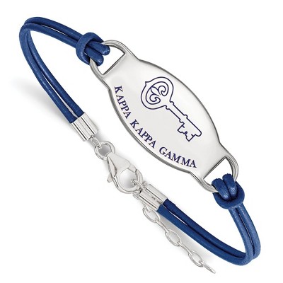 Black Bow Jewelry Sterling Silver Kappa Kappa Gamma Greek Life Strand Bracelet 7 Inch