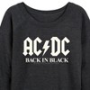 Women's - AC/DC - Glow In The Dark Lightweight French Terry Wide Neck Long Sleeve Graphic Shirt - 2 of 4