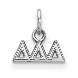 Black Bow Jewelry Sterling Silver Delta Delta Delta Greek Life Extra Small Pendant - 1 of 3