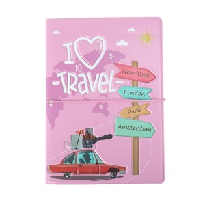 Unique Bargains Creative Cartoon Heart Passport Holder 1 Pc - 1 of 4