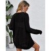 Womens Summer Lightweight Cardigan Long Sleeve Open Front Loose Beach Crochet Cover Up - 3 of 4