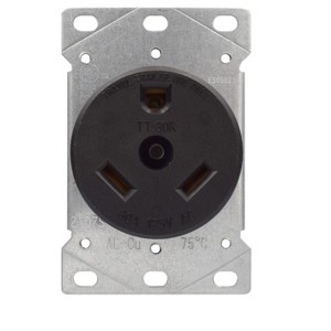 ELEGRP 30 Amp 120V, NEMA TT-30R RV Flush Mount Power outlet,Straight Blade Outlet for RV and Electric Vehicles, Black 2107S - 1 of 1