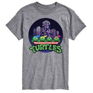 Men's - Teenage Mutant Ninja Turtles - City Scape With Turtles Short Sleeve Graphic T-Shirt - 1 of 4