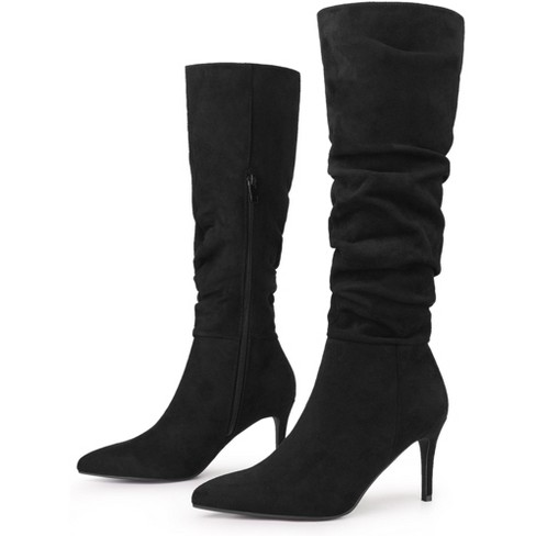 Knee high black boots sales target