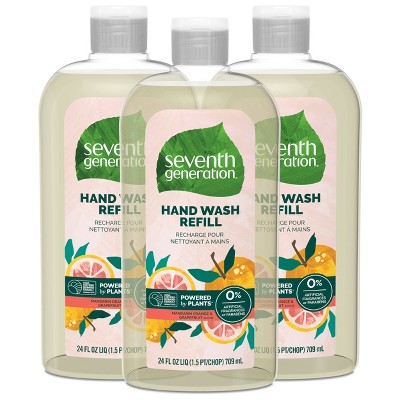 Seventh Generation Hand Wash Refill - Mandarin Orange & Grapefruit - 3pk/72 fl oz