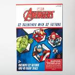 Marvel Avengers 32ct Valentine's Day Classroom Exchange Cards with Tattoos - Paper Magic