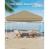 10x10 Heavy Duty Pop Up Canopy- Outdoor Canopy Tent with Portable Bag - 3 Adjustable Height, 4 Weight Bags, 8 Stakes & 4 Guy Ropes Included - 2 of 4