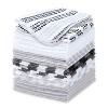 The Peanutshell Baby Hooded Towels and Washcloths Bath Set, 23-Piece, So Fresh, Black/White/Gray/Plaid - 4 of 4