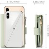 Wikineon Small Wallets for Women Leather RFID Blocking Bifold Zipper Pocket Wallet Card Case Purse with ID Window - 4 of 4