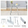 NicBex 36 Inch Round Tempered Glass Coffee Table with 7-Shaped Metal Legs for Living Room,Bedroom - 4 of 4