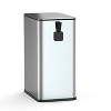 LunaLulinlk Silver Stainless Steel 2.6 Gallon Trash Can, Ultra-Slim Step-Up Bathroom Trash Can - 2 of 4