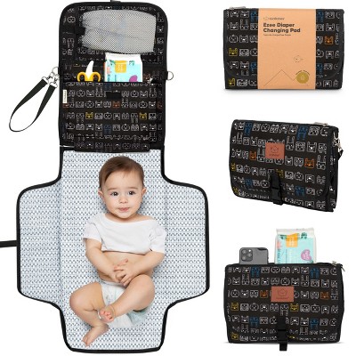 KeaBabies Ezee Diaper Changing Pad, Portable Diaper Changing Mat, Waterproof Foldable Diaper Changing Pad