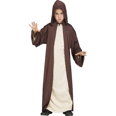 Child Hooded Robe Brown Halloween Costume - One Size