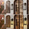 DORESshop 20 in. 2-Pack Large Black Outdoor Wall Lanterns Waterproof with Dusk to Dawn for Porch and Doorway (T30 Bulbs Included) - 4 of 4